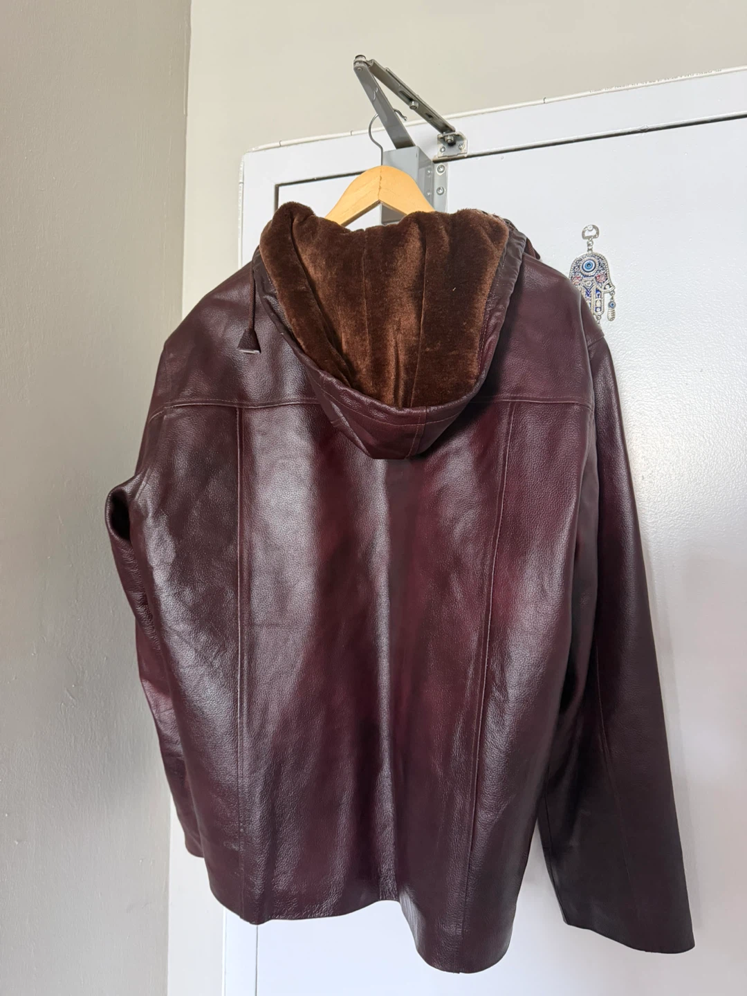 Burgundy Leather Jacket - photo 2