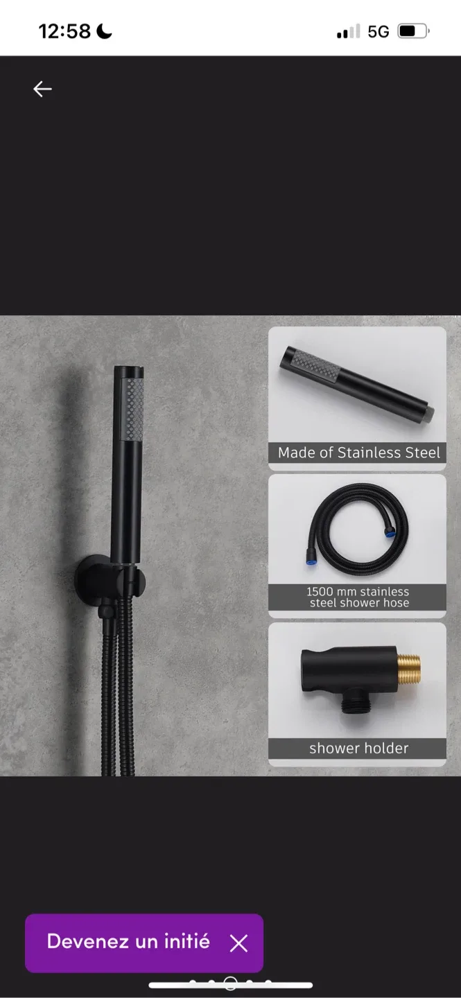 New CASAINC Matte Black Shower System image indicator(3)