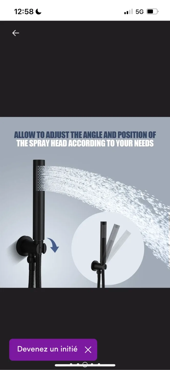 New CASAINC Matte Black Shower System image indicator(6)