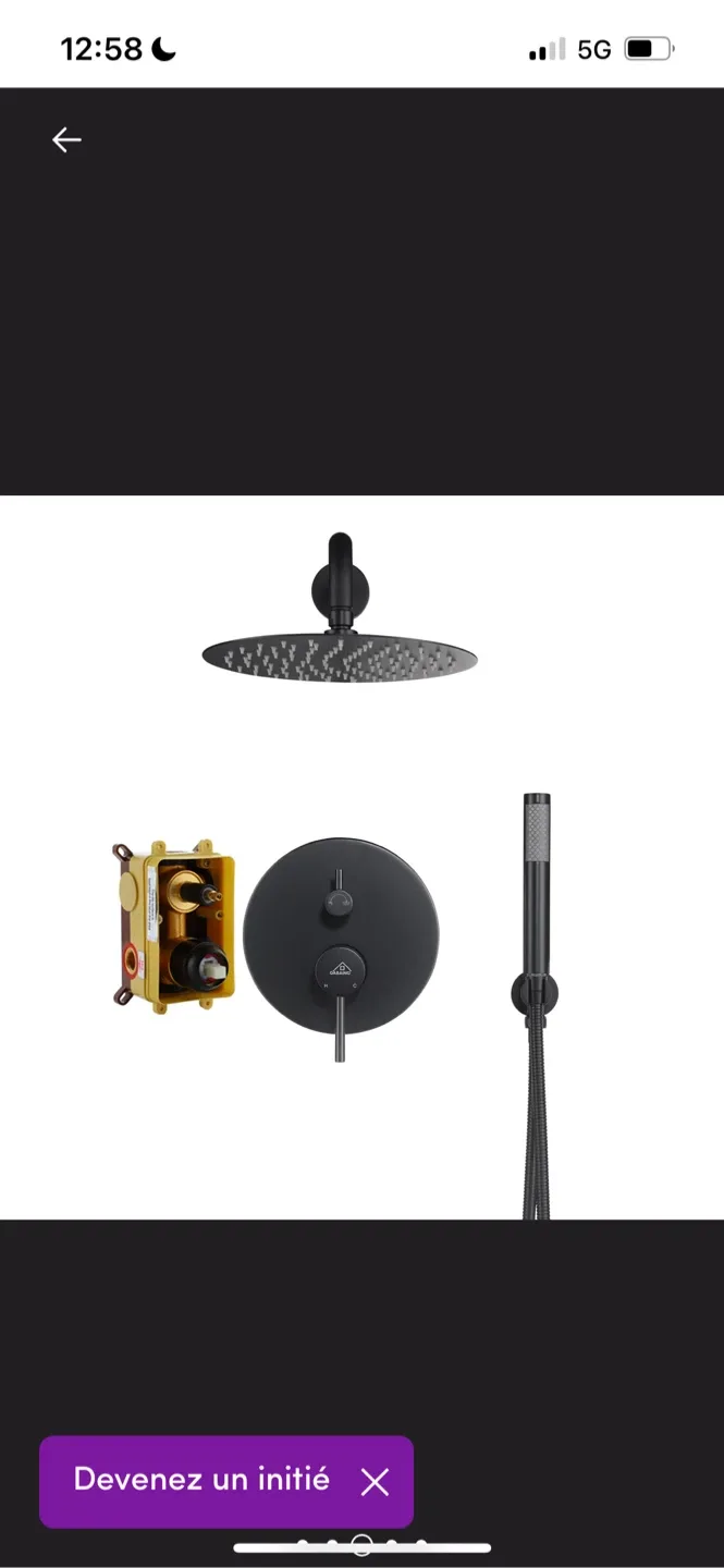New CASAINC Matte Black Shower System image indicator(4)