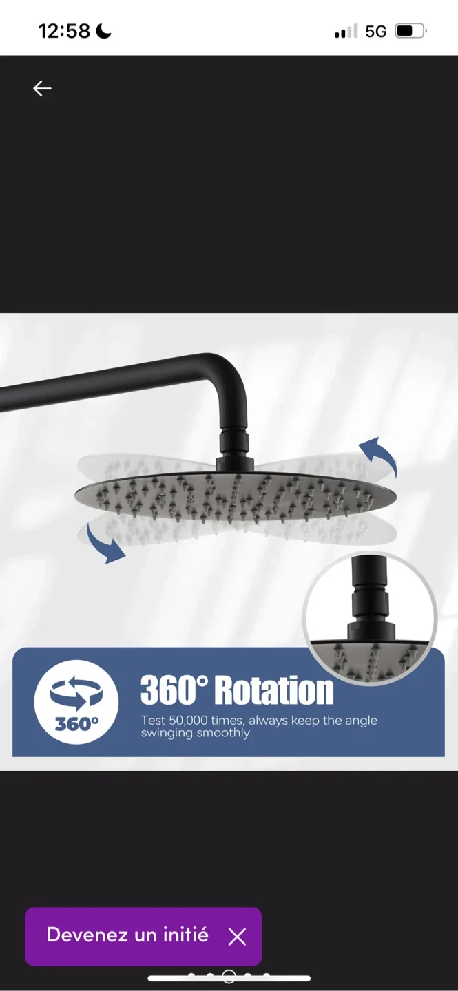 New CASAINC Matte Black Shower System image indicator(8)