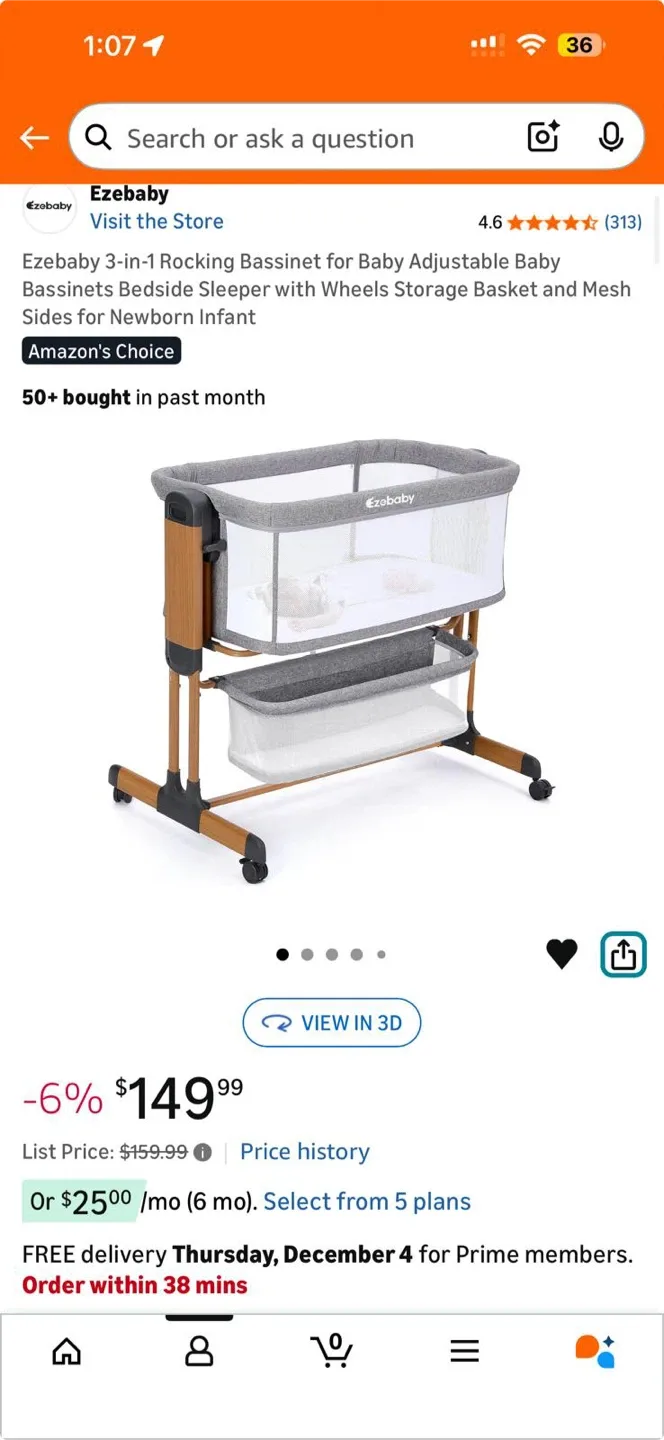 Eze Baby Beside Me Sleeper Bassinet image indicator(5)