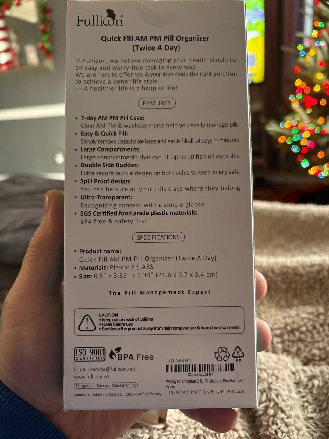 Fullicon Quick Fill AM PM Pill Organizer - New image indicator(2)