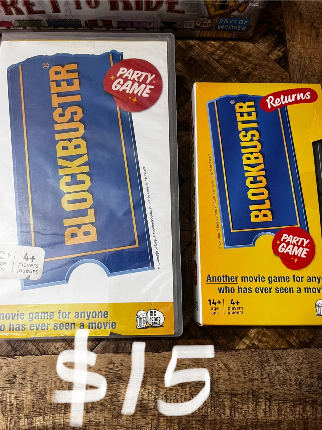 Ticket to Ride, Blockbuster, Scary Movie Board Games image indicator(4)