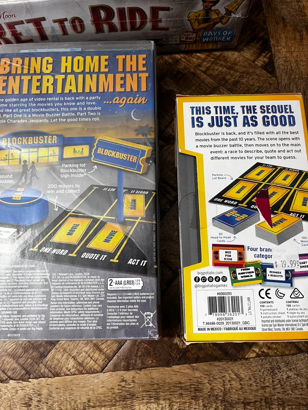 Ticket to Ride, Blockbuster, Scary Movie Board Games image indicator(5)