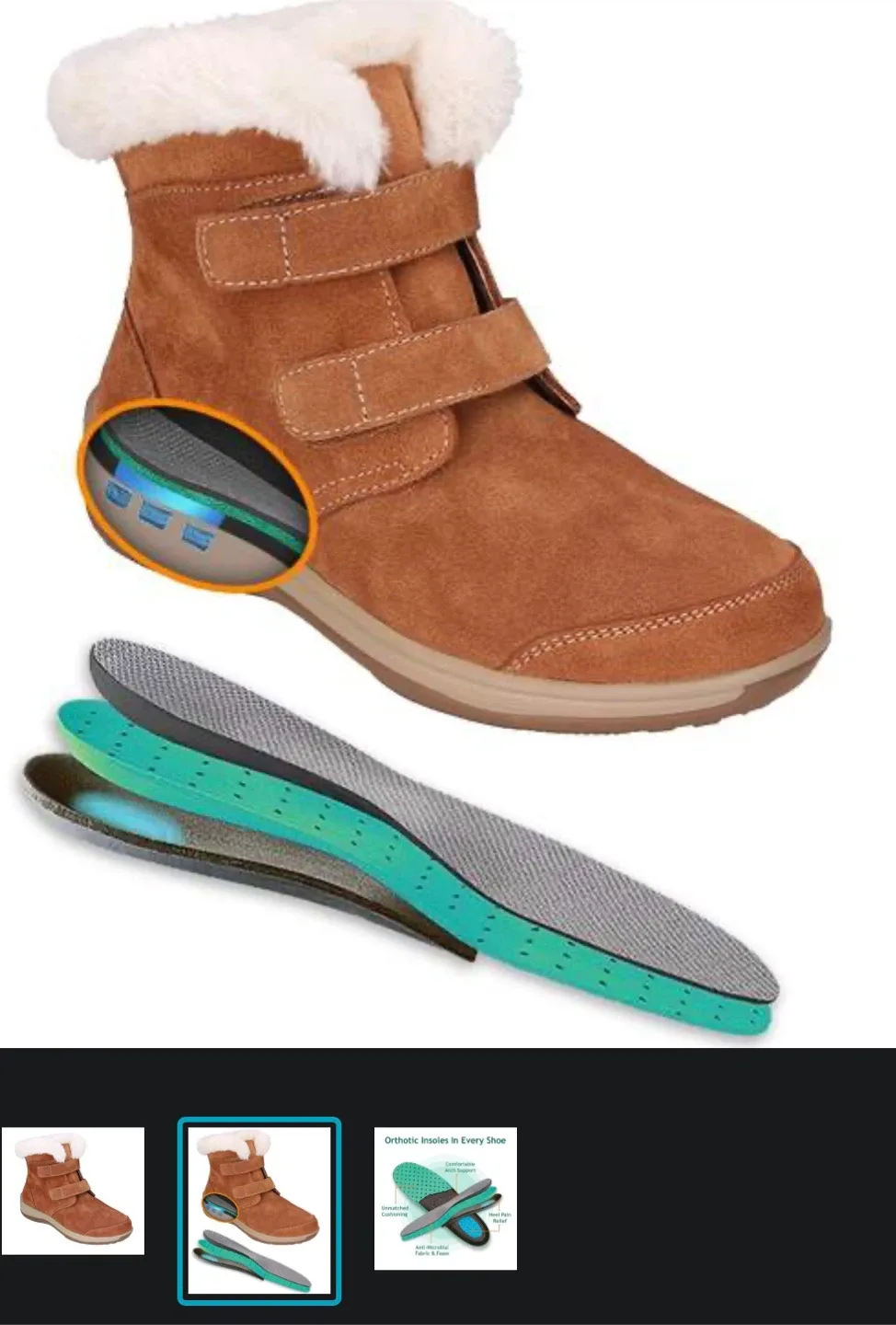 NEW boots OrthoFeet, camel image indicator(4)