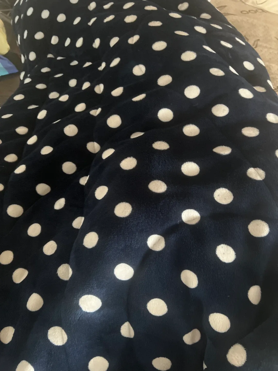 Navy & White Dotted Quilt for winters, full size