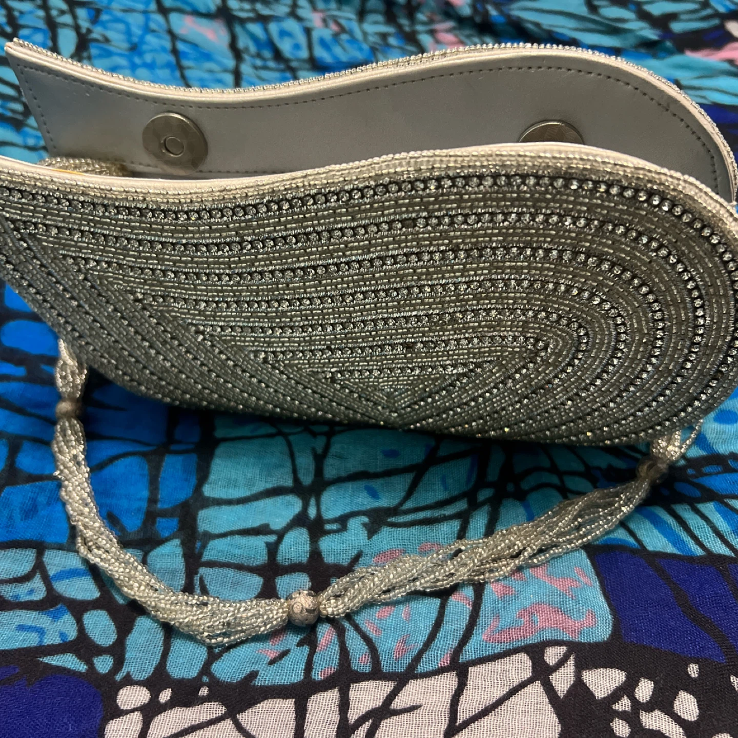 Silver Beaded Evening Bag - photo 2