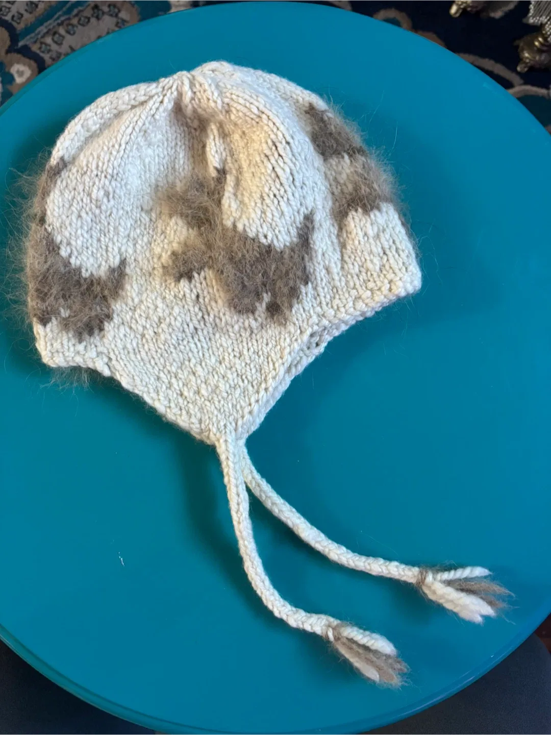 Handmade Wool Hat - Unique Design Marino wool and dog fur wool