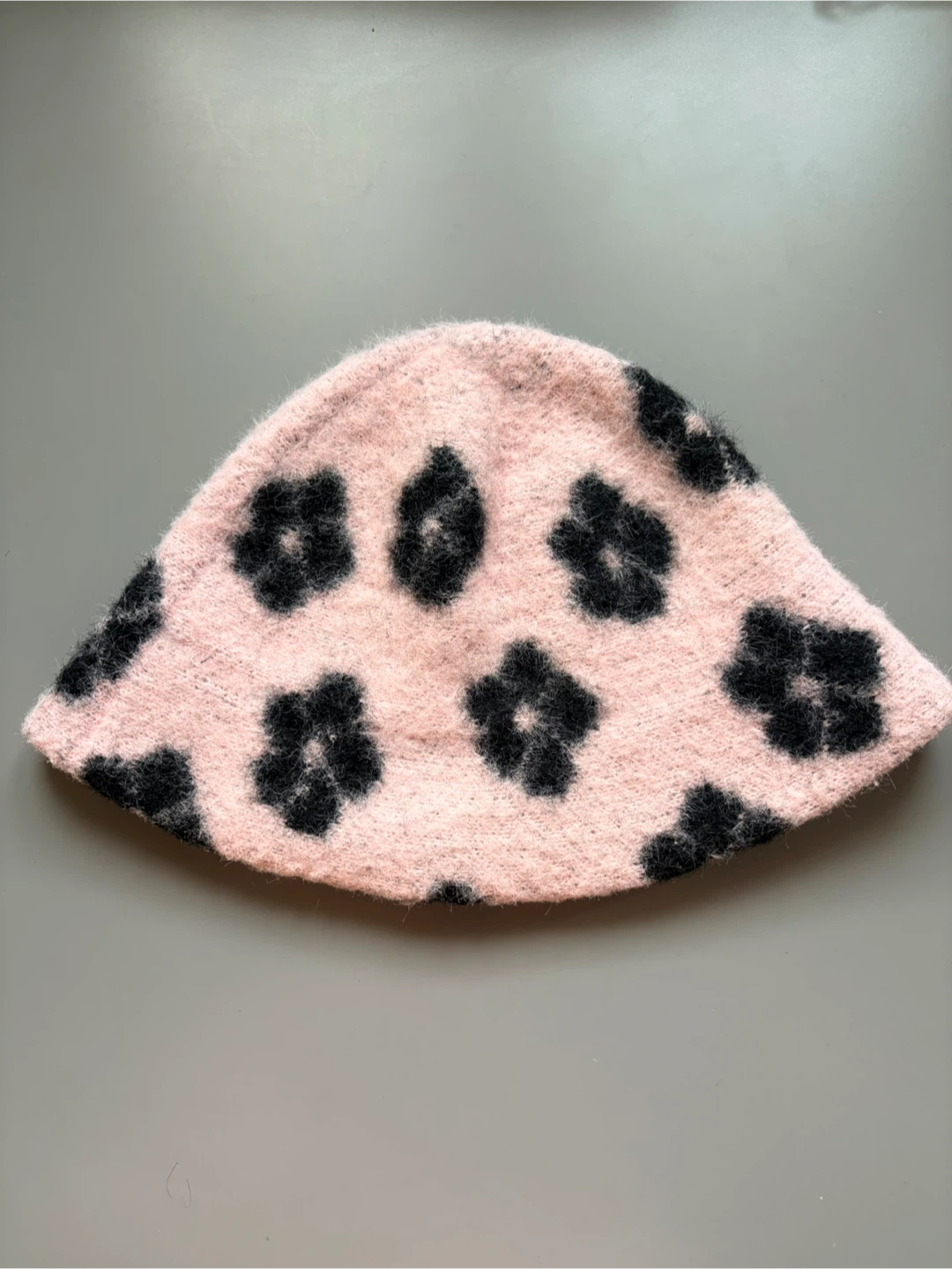 Pink and Black Flowers Bucket Hat