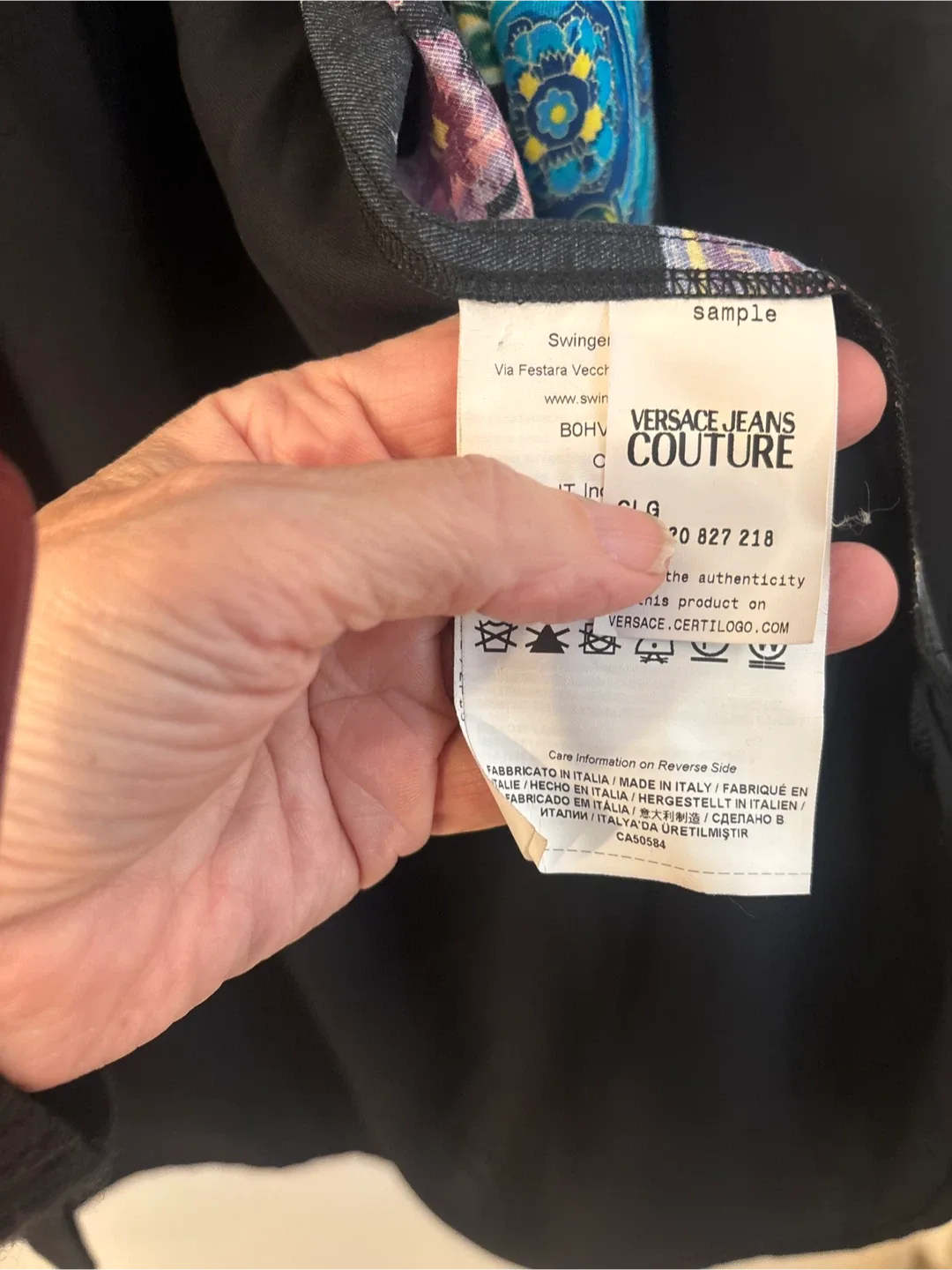 Versace Jeans Couture Black Patterned Blouse image indicator(7)