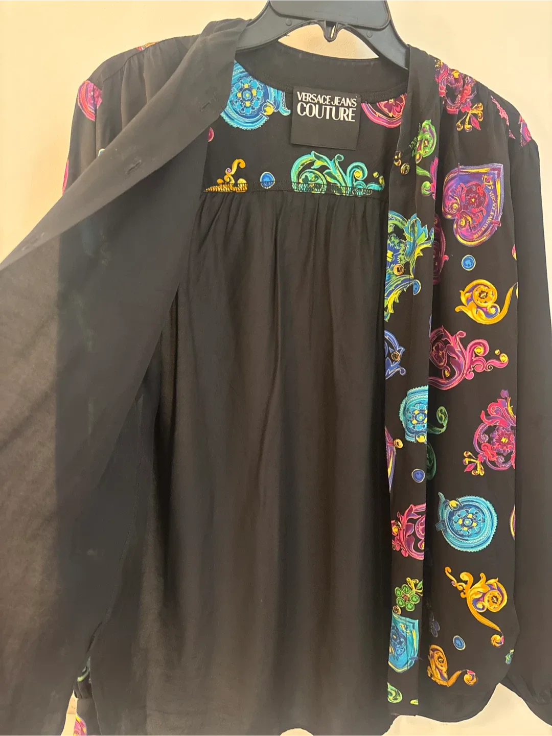 Versace Jeans Couture Black Patterned Blouse image indicator(8)