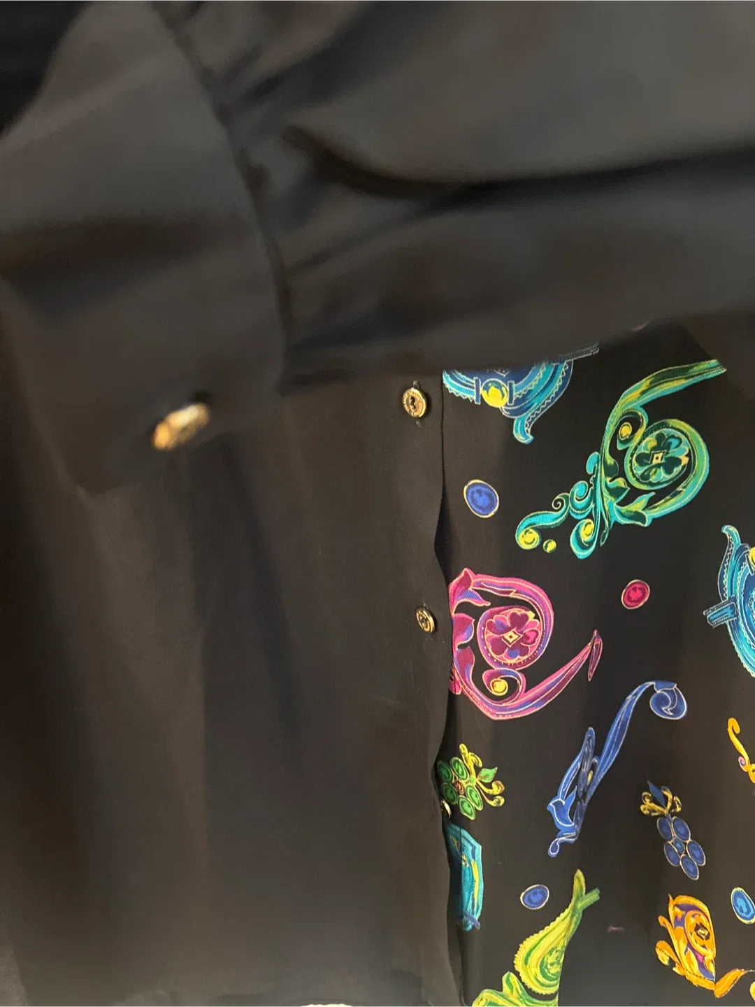 Versace Jeans Couture Black Patterned Blouse image indicator(9)