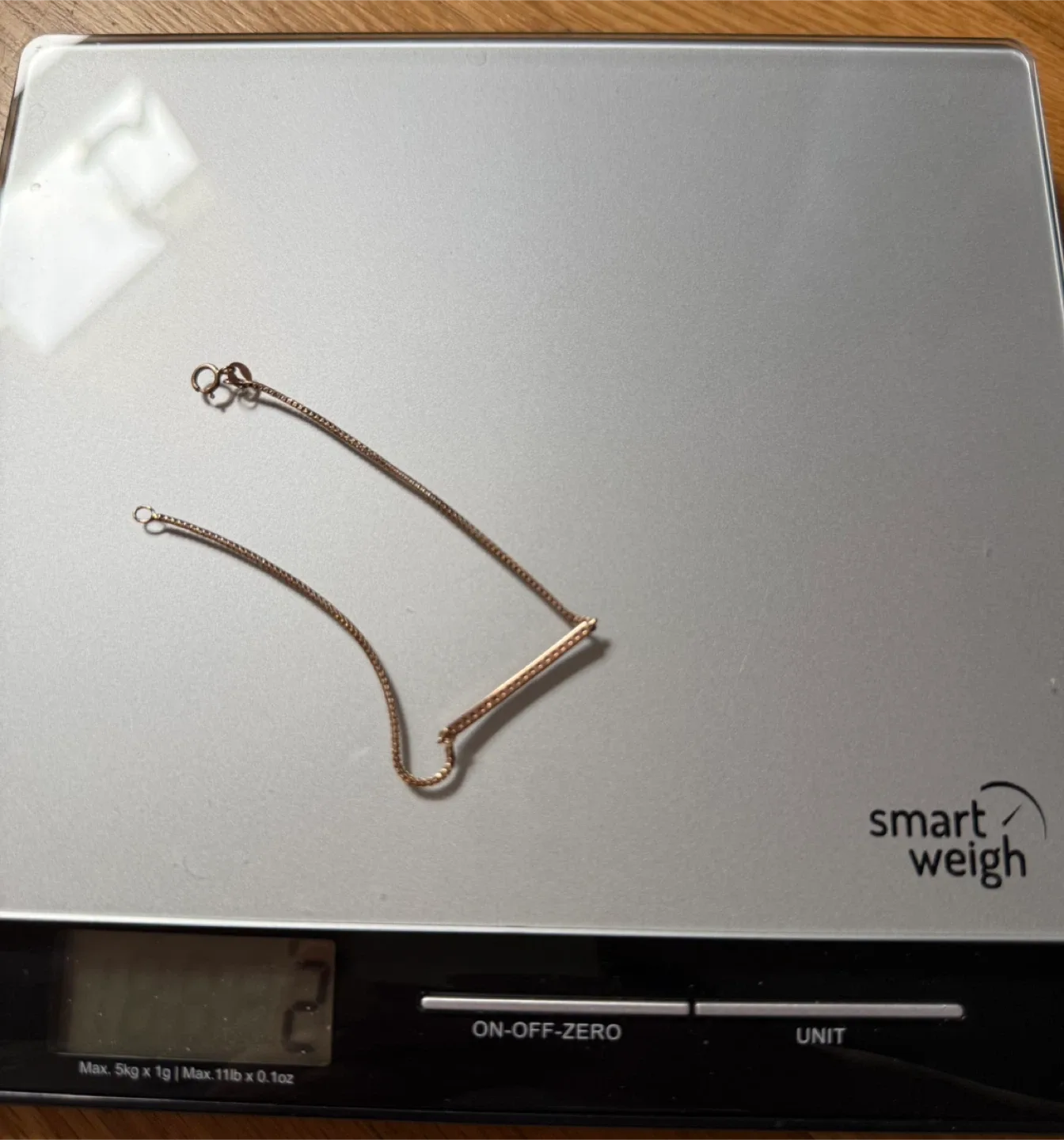 14K ROSE GOLD 19 PAVE DIAMONDS BRACELET 17CM - BRAND NEW image indicator(4)