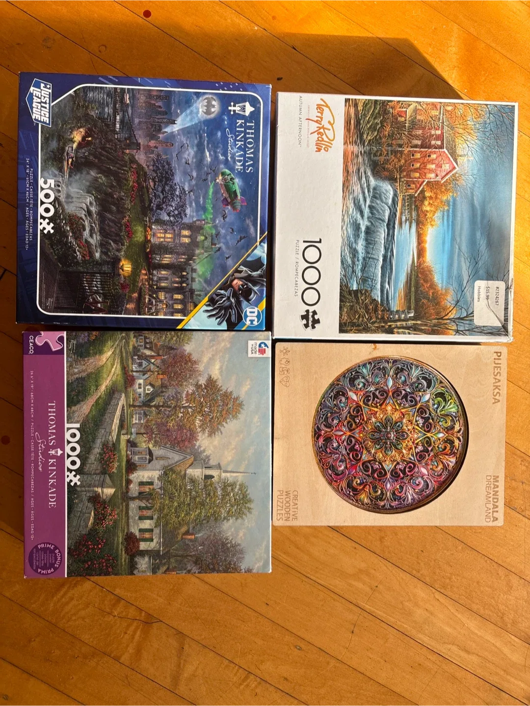 Assorted Puzzles: Thomas Kinkade, Terry Redlin, Mandala