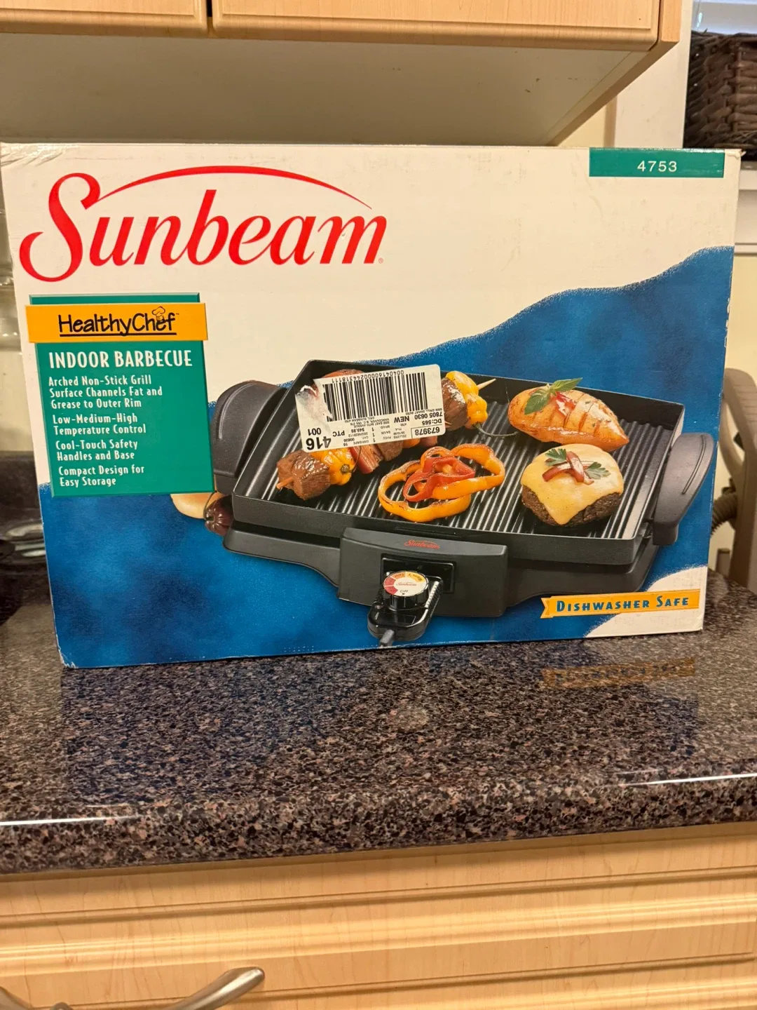 New Sunbeam Healthy Chef Indoor Barbecue