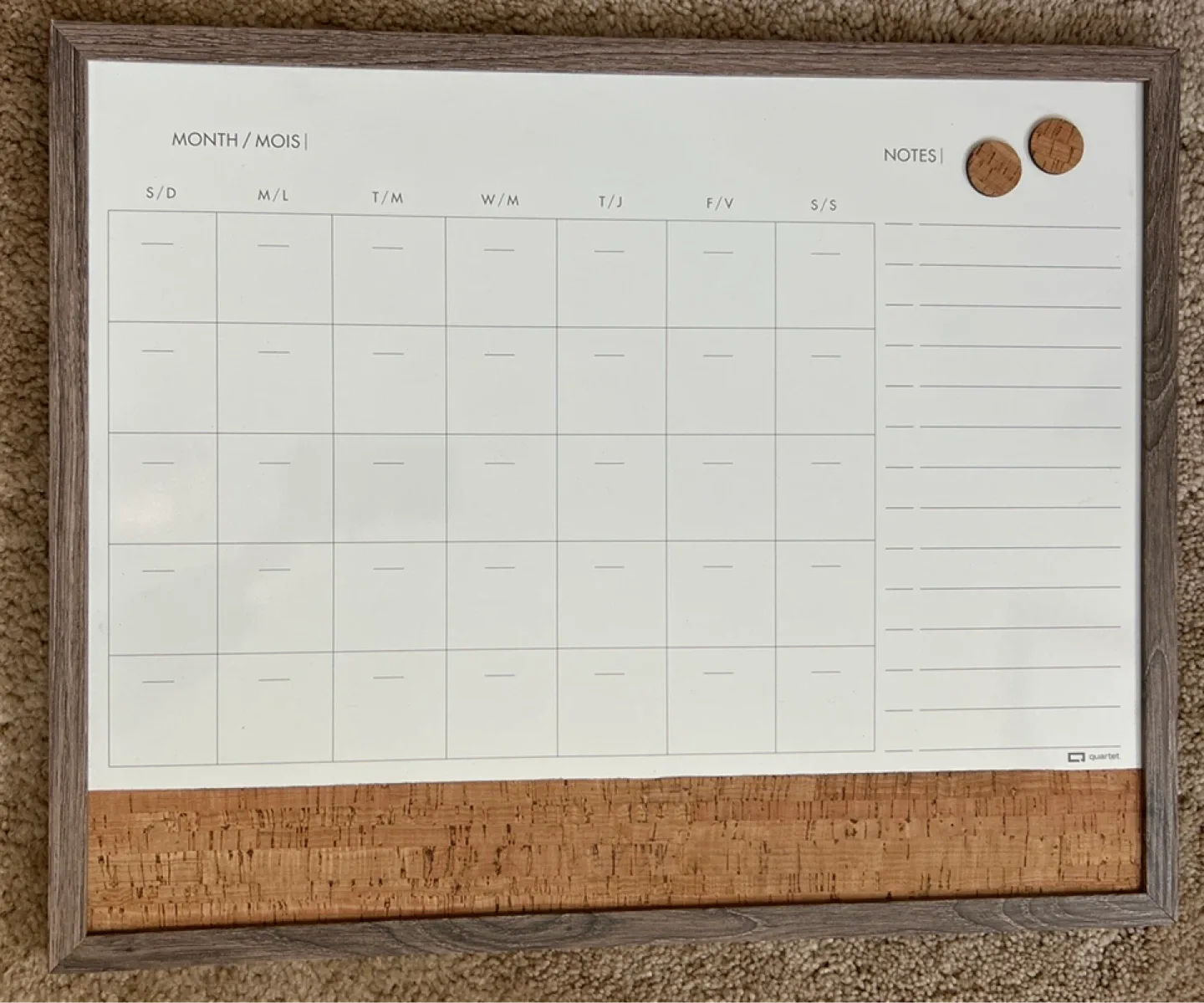 Quartet Combo Calendar Board (18” x 16”)