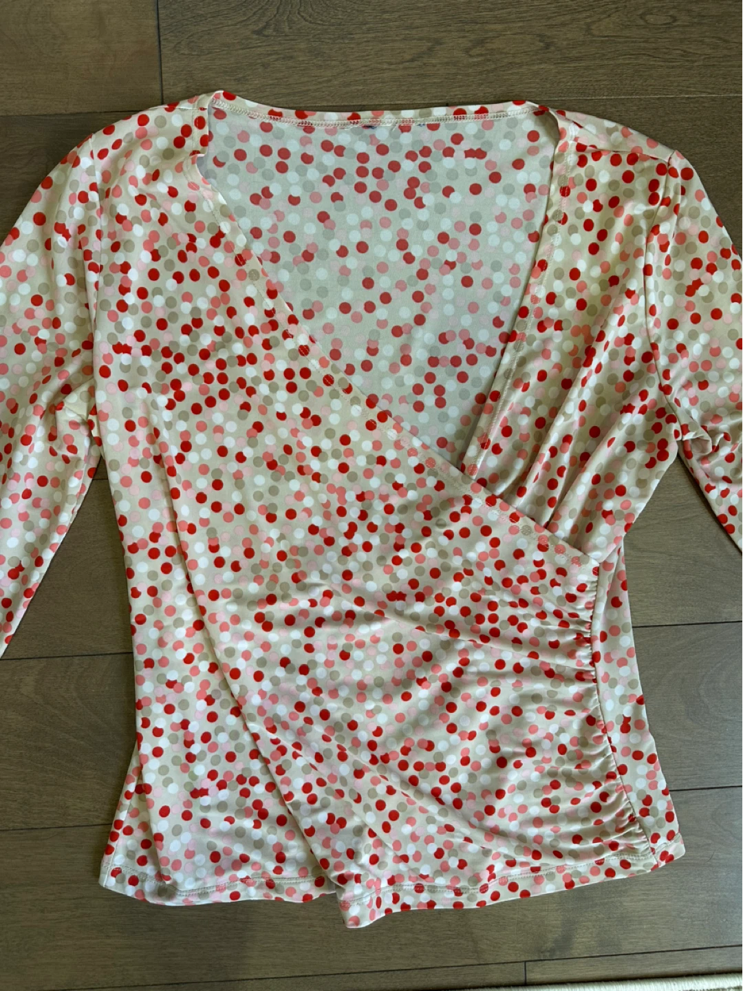 Polka Dot Wrap Top