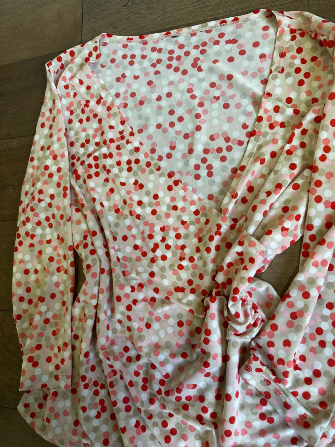 Polka Dot Wrap Top - photo 2