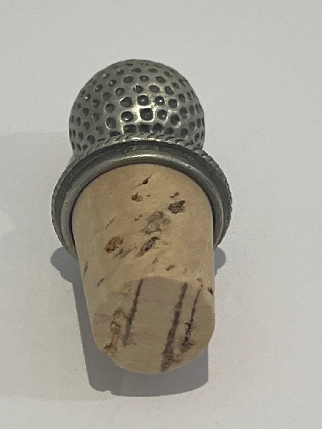 Bottle Stopper wine cork Pewter Golf Ball Vintage image indicator(3)