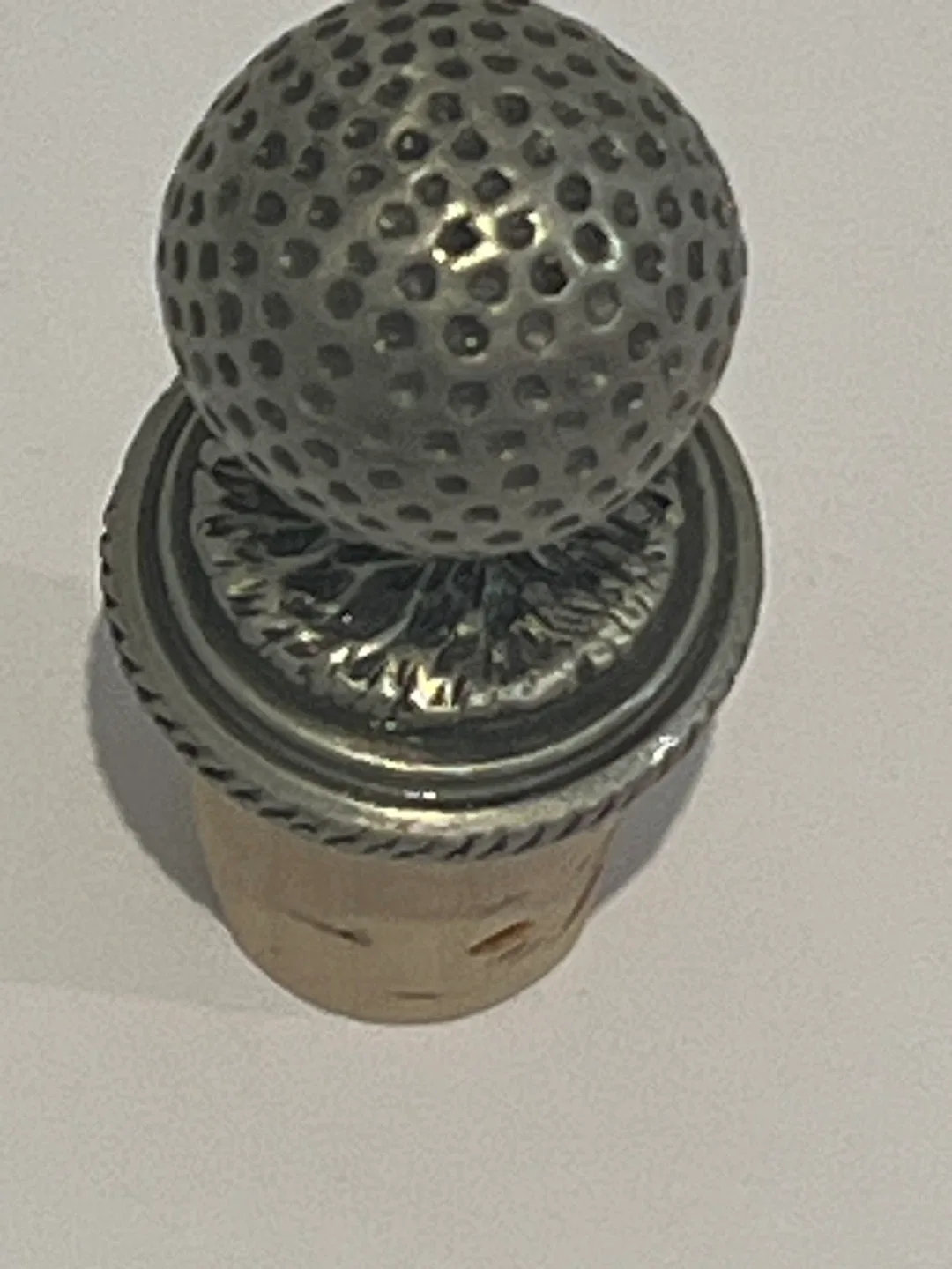 Bottle Stopper wine cork Pewter Golf Ball Vintage image indicator(2)