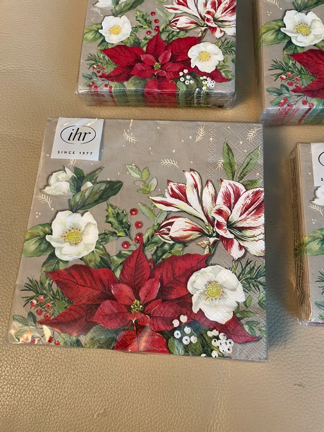 Christmas Floral Napkins Bundle of 4 Packages  - New image indicator(4)