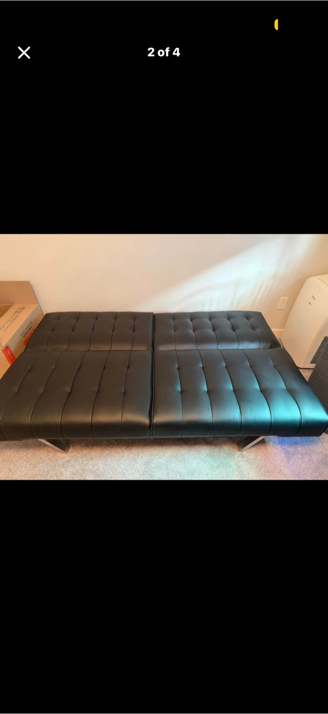 Black Futon Sofa Bed - photo 2