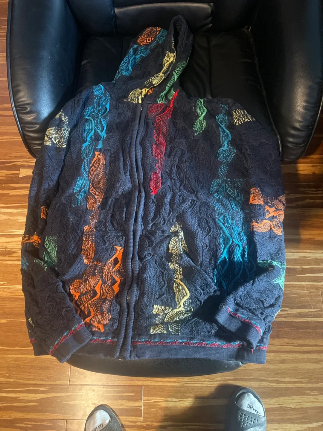 Coogi Men's Blue Multicolor Hoodie