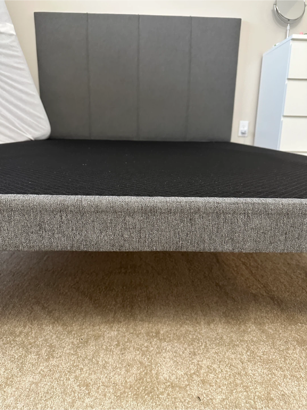Sleep country Queen bed -Grey Upholstered Bed Frame - photo 4