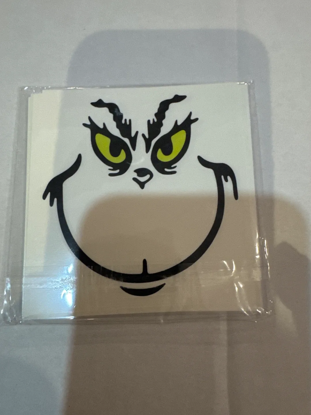 Grinch Face Decal - 3 inch