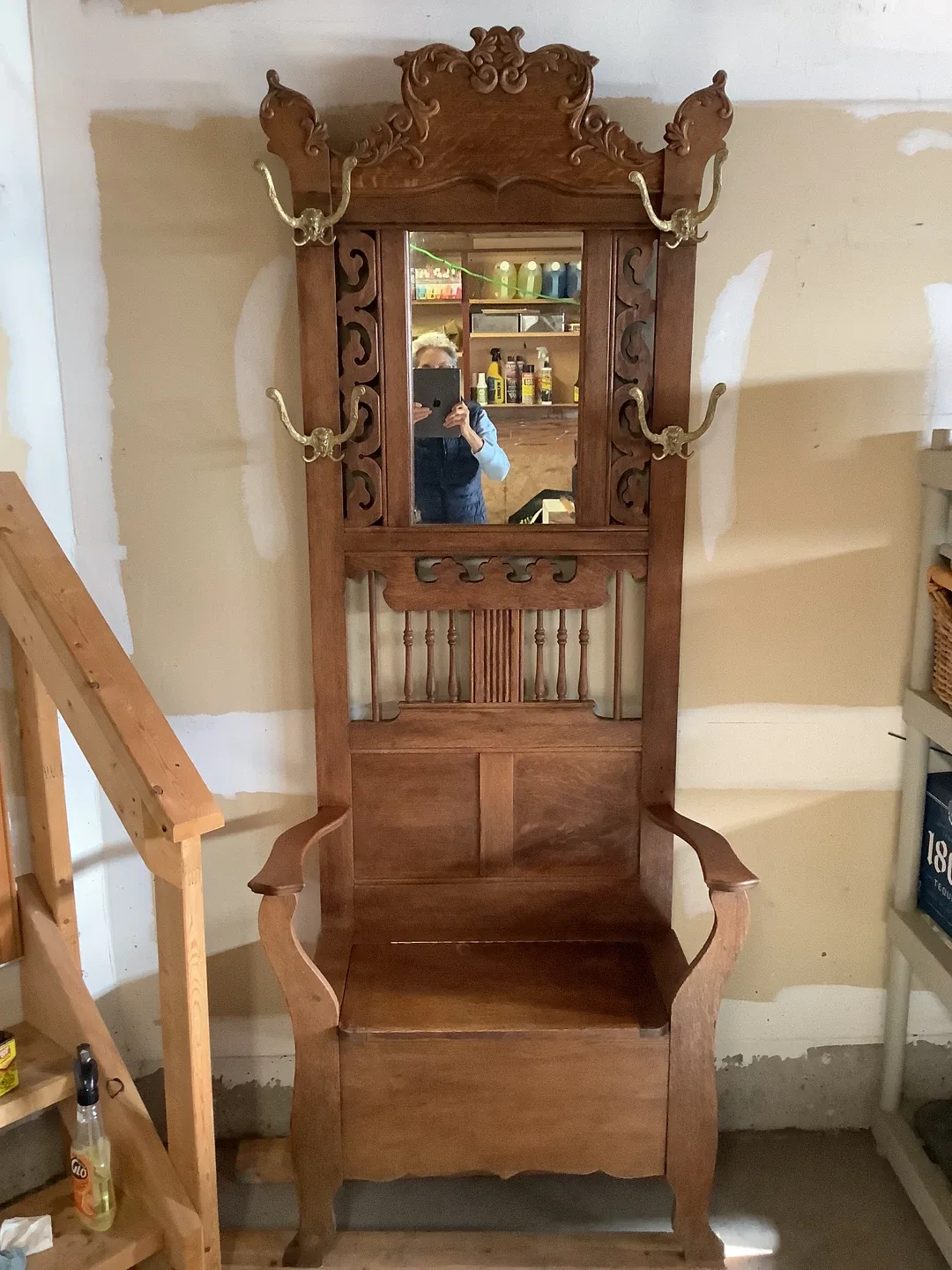 Antique early 1900’s hall stand