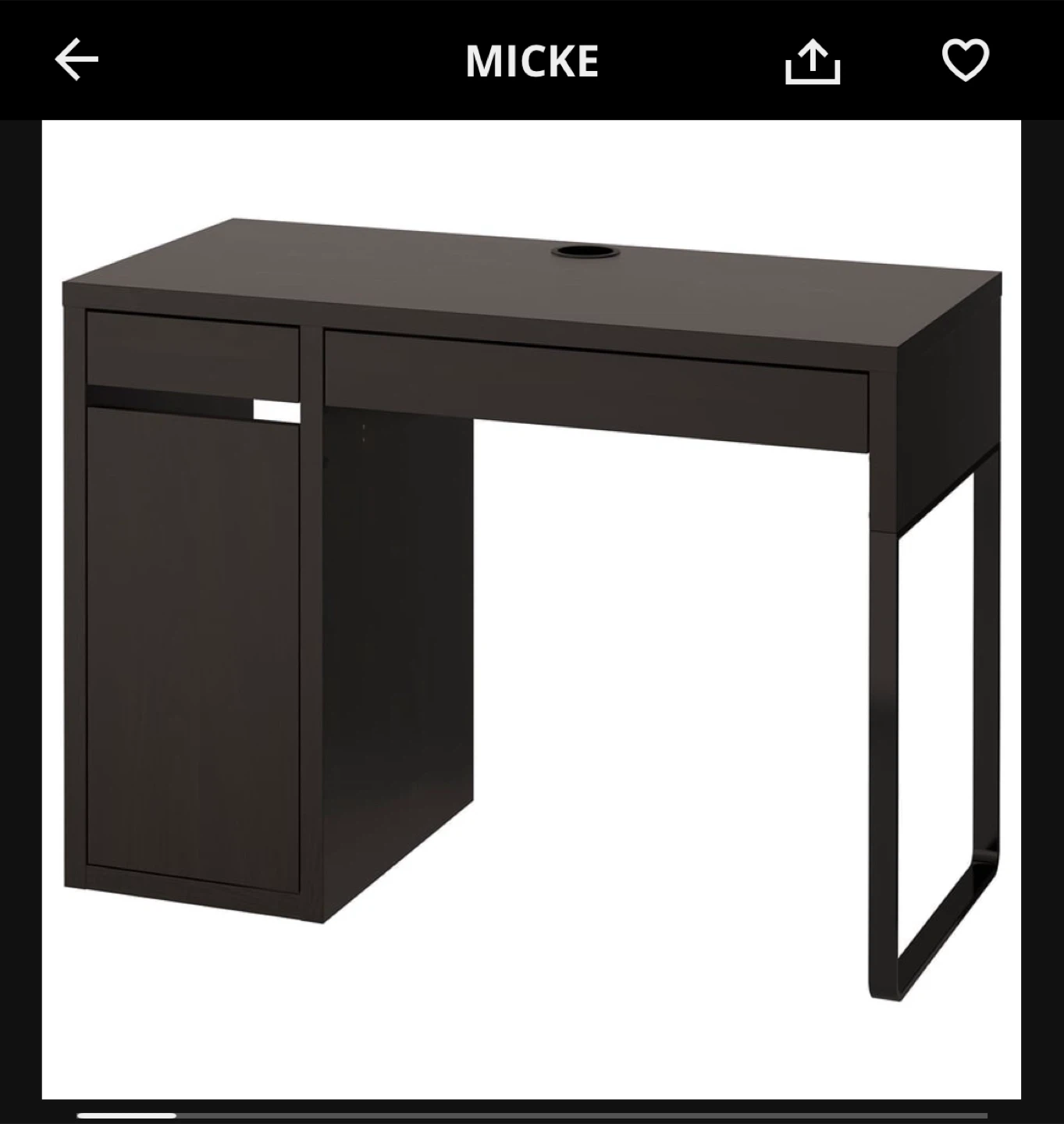 IKEA Micke Desk - Black