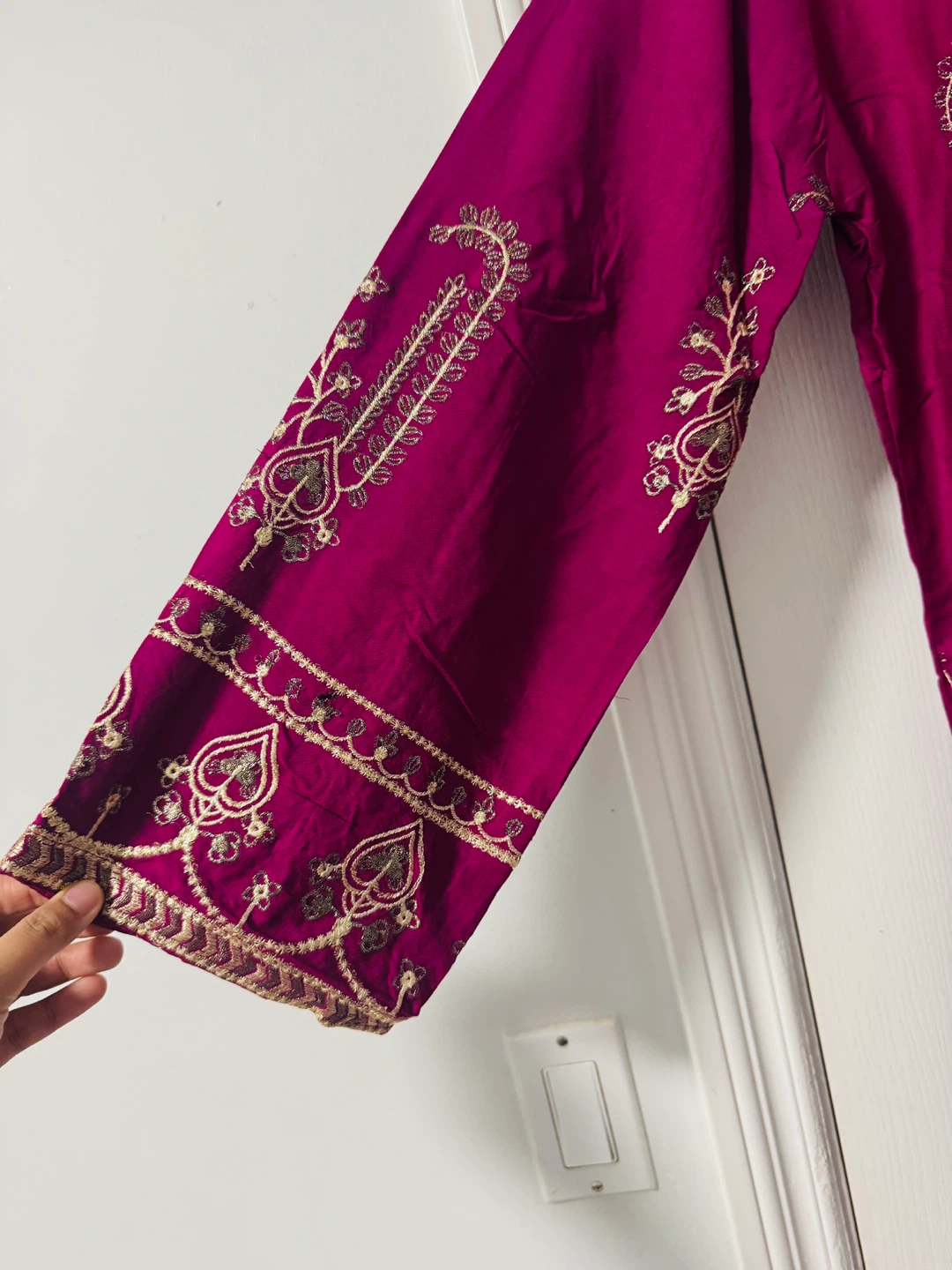 Magenta Shalhe Fashion Embroidered Suit - photo 4