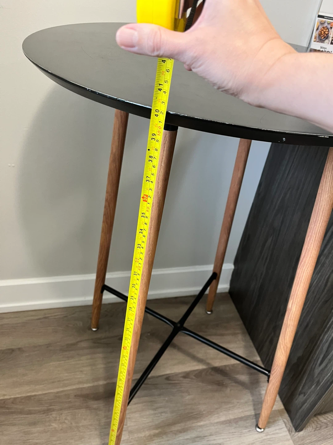 Round Black Bar Table - 28" Diameter, 41" Height - photo 5