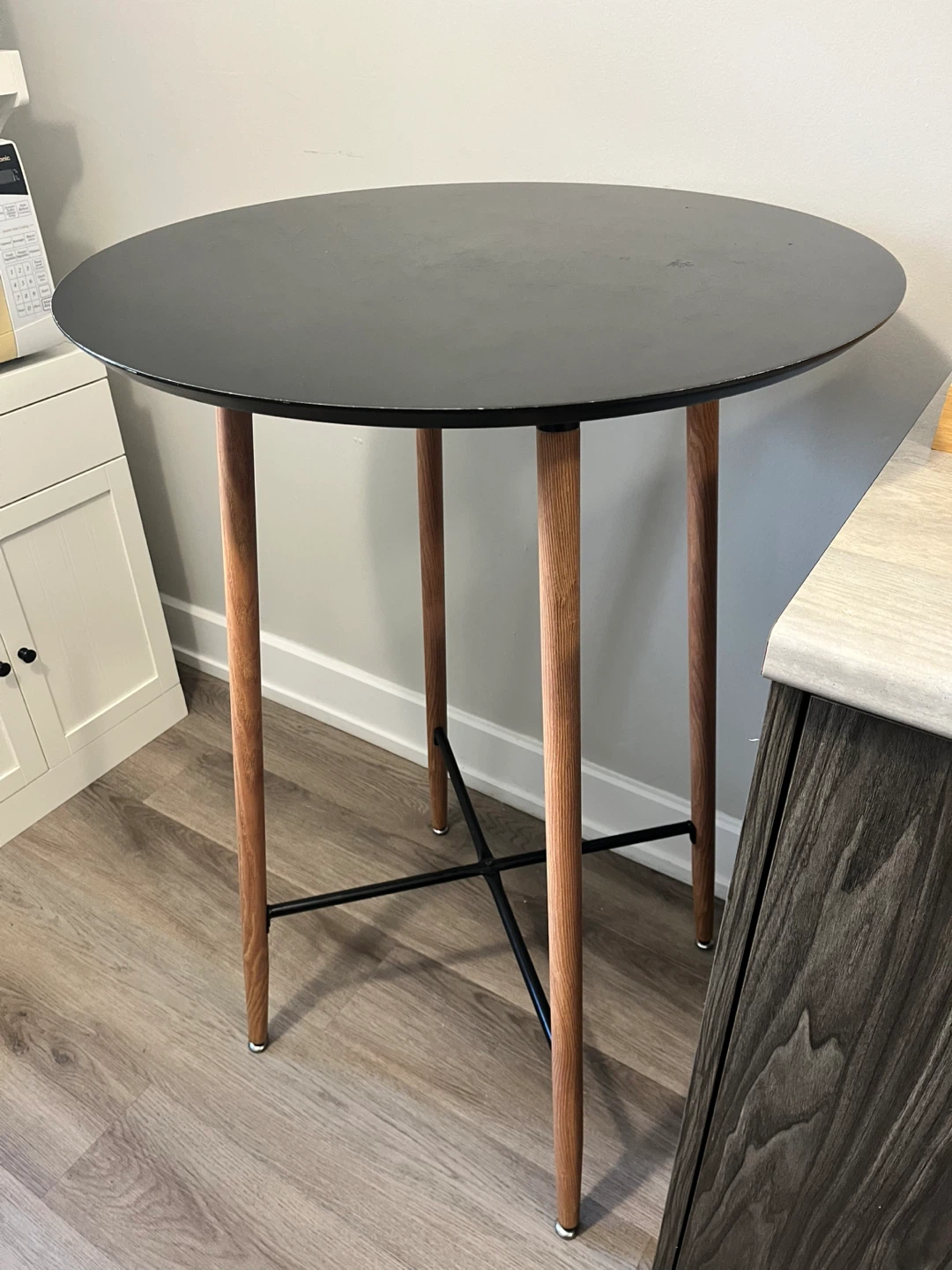 Round Black Bar Table - 28" Diameter, 41" Height - photo 2