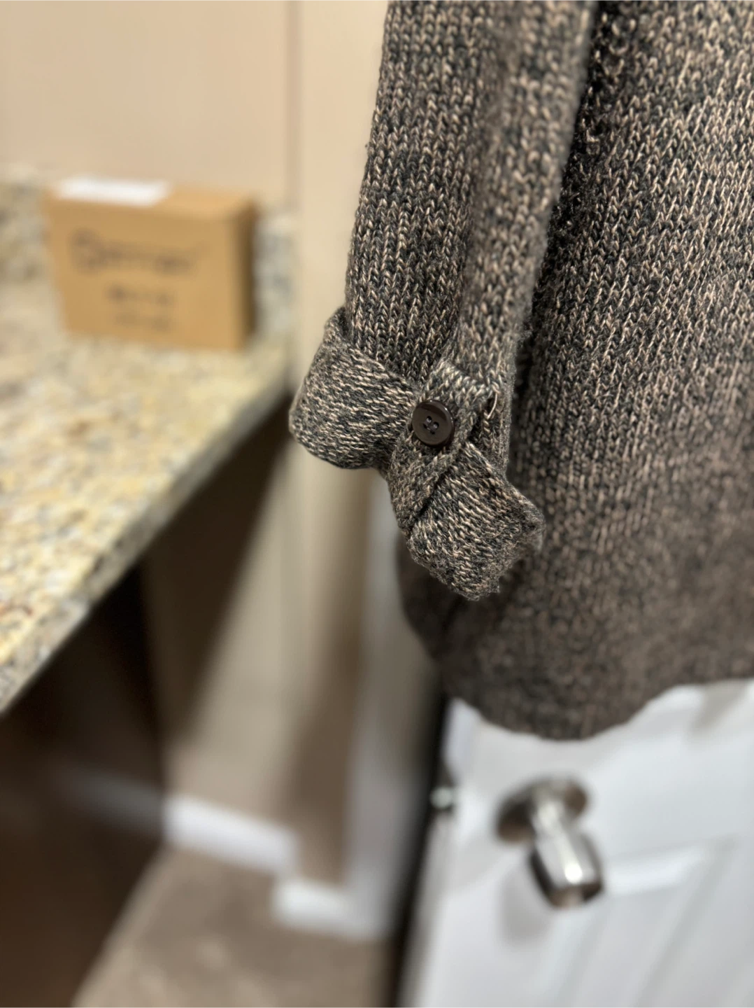 Karen Scott Brown Knit Cardigan - XL - photo 4