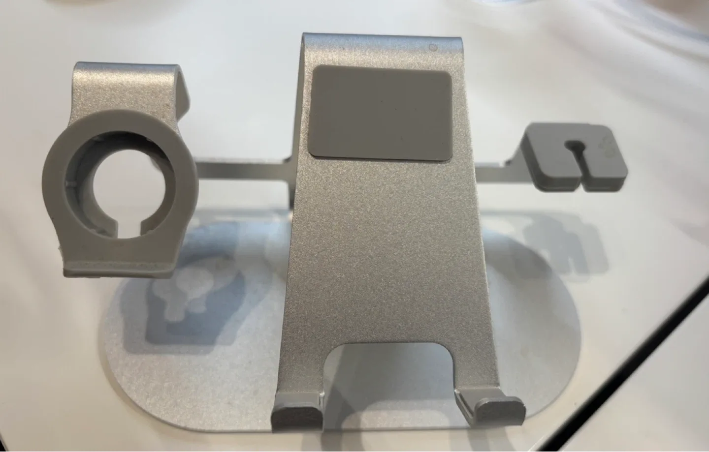 Silver Aluminum Apple Watch/Phone Stand