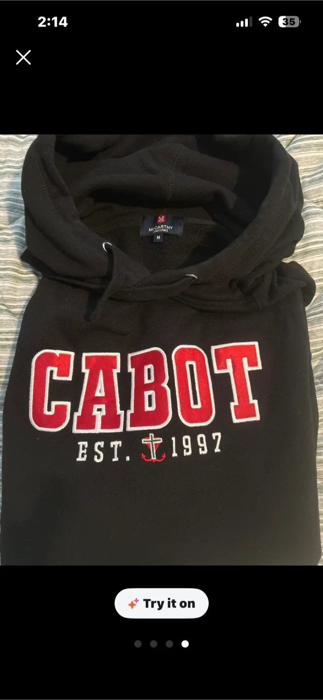 McCarthy School  Uniform John Cabot Black Hoodie - Size M image indicator(3)