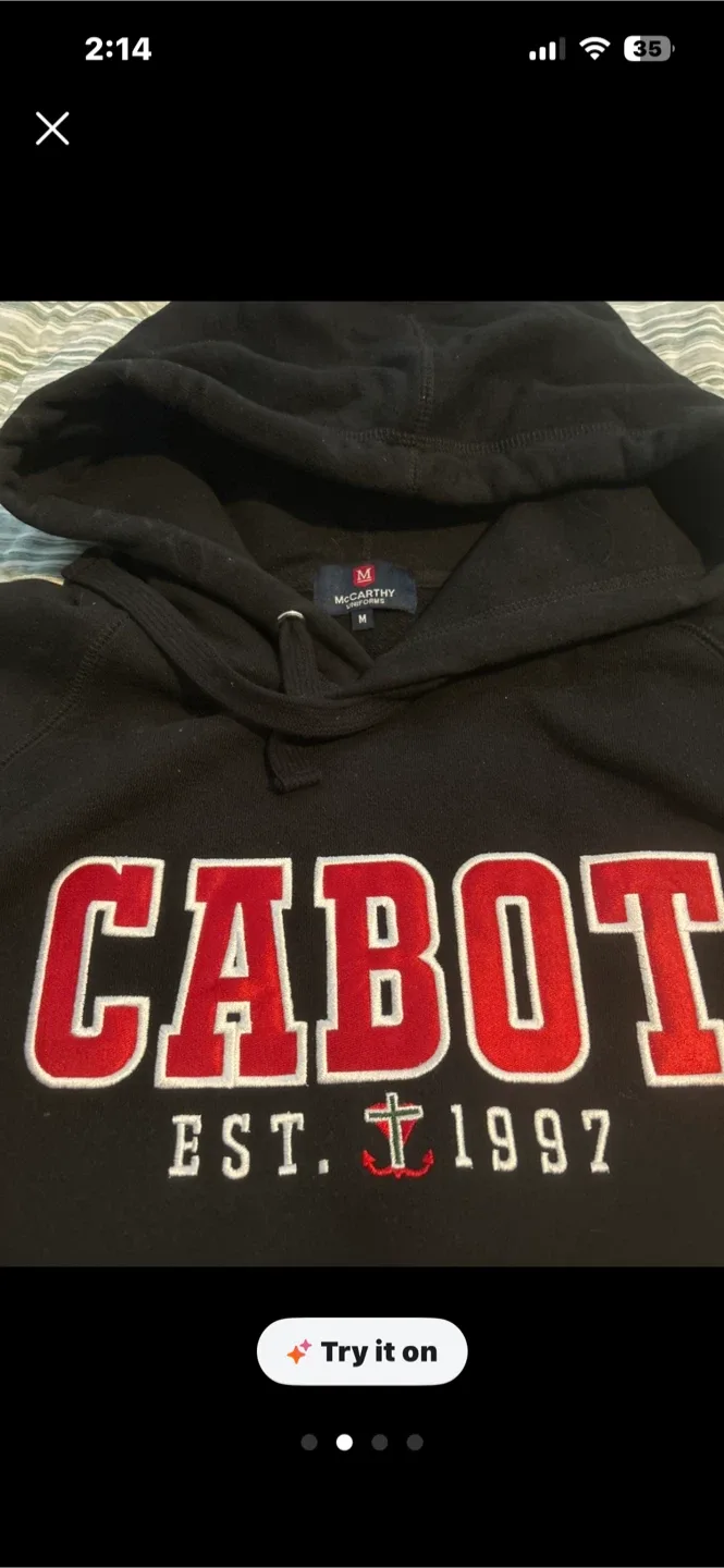 McCarthy School  Uniform John Cabot Black Hoodie - Size M image indicator(2)