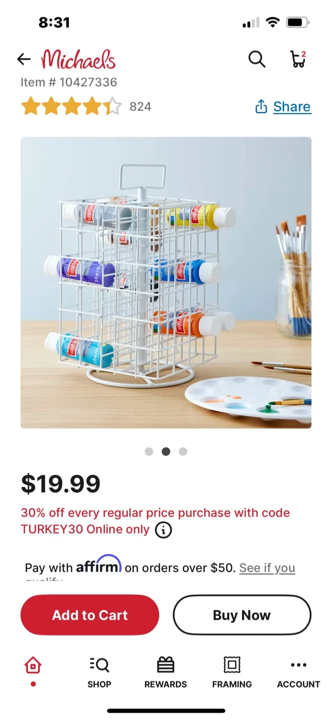 Michaels Paint Storage Carousel