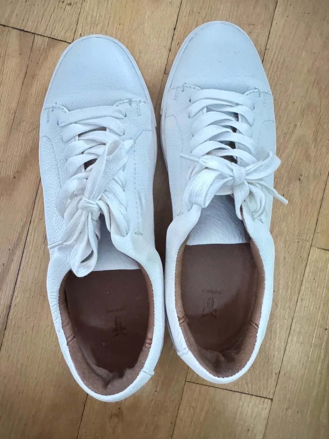 Frye White Leather Sneakers