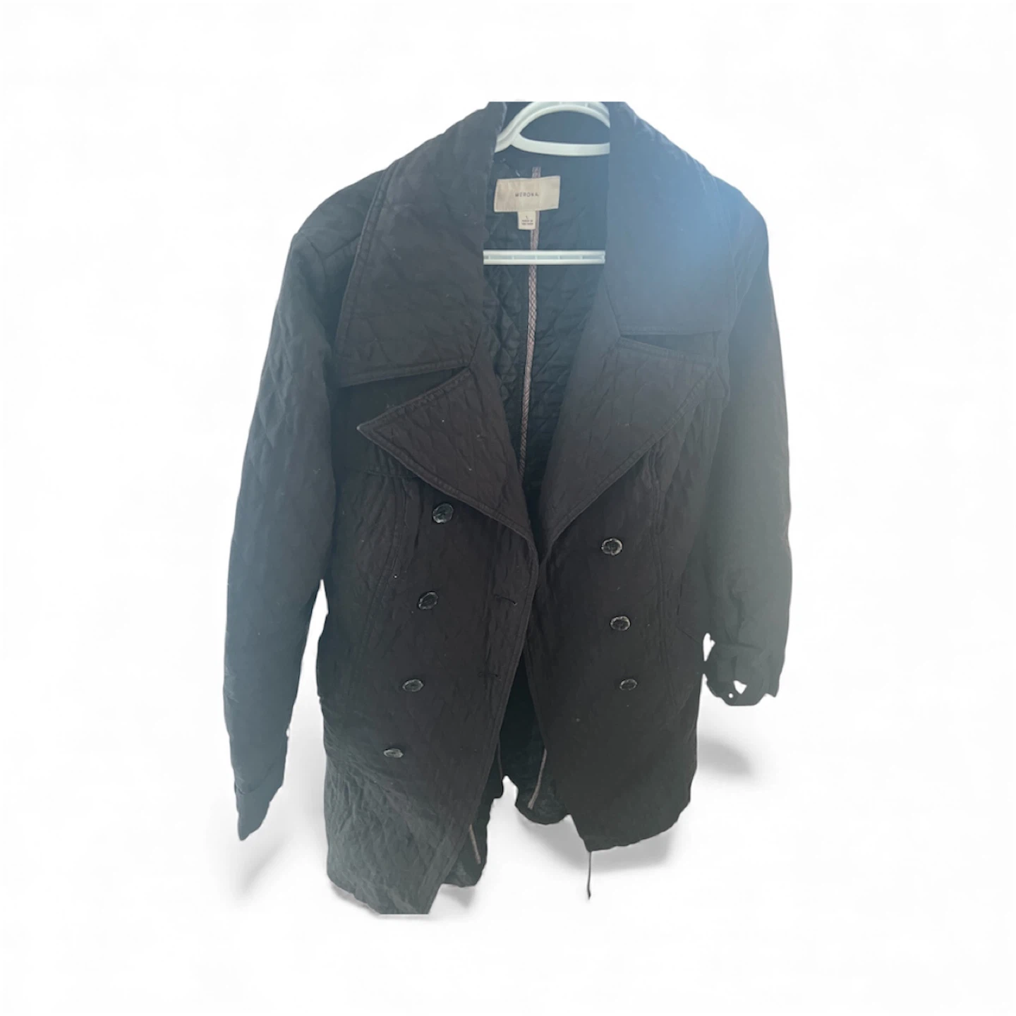 Merona Black Quilted Jacket