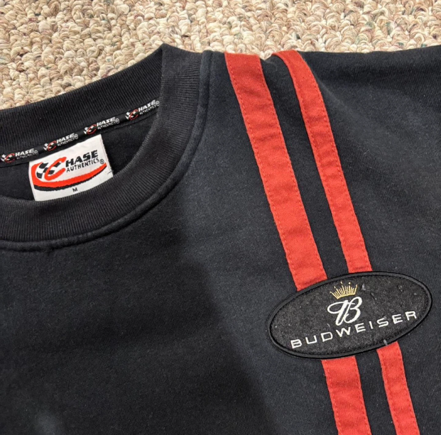 Chase Authentics Budweiser Black Sweatshirt - Size M - photo 3