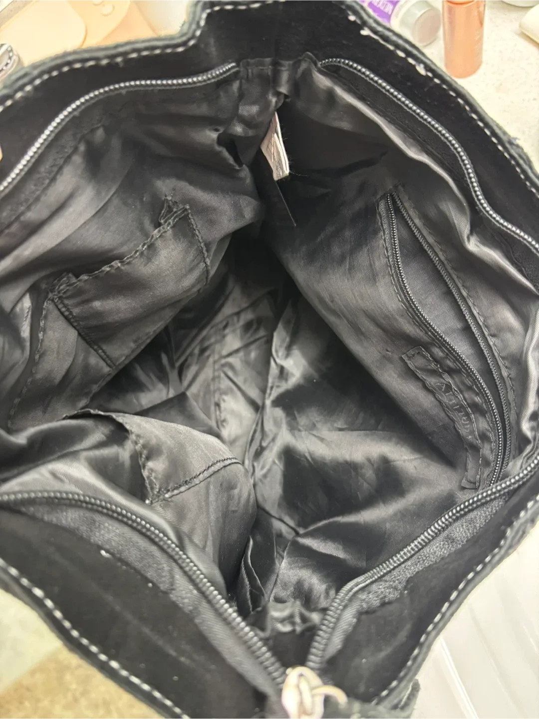 Black Suede Attitude Hobo Bag image indicator(2)