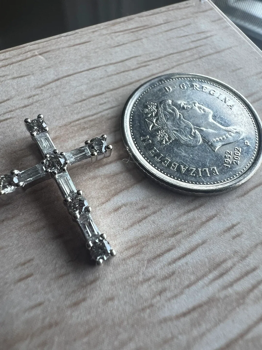 10 k Cross Pendant with diamonds