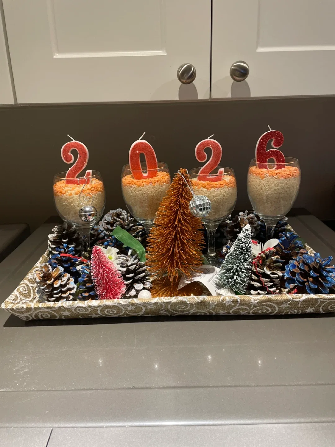 New Year 2026 centrepiece