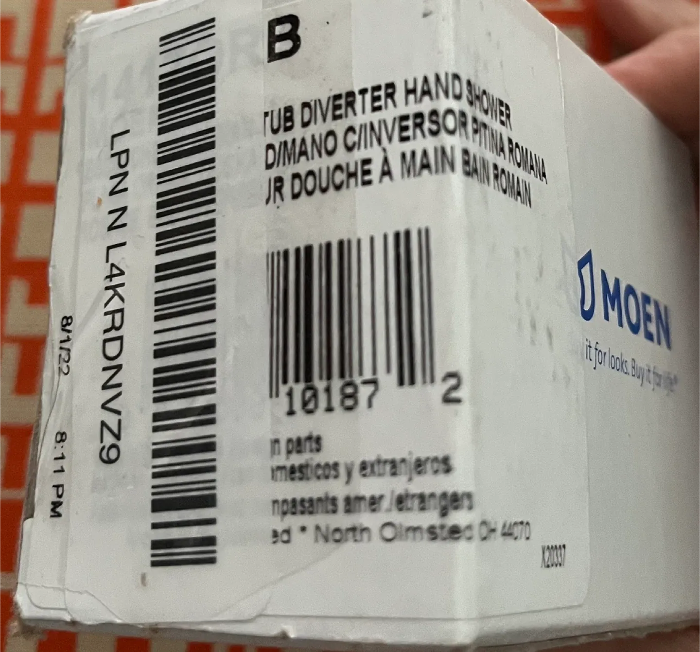 Moen Tub Diverter Hand Shower image indicator(4)