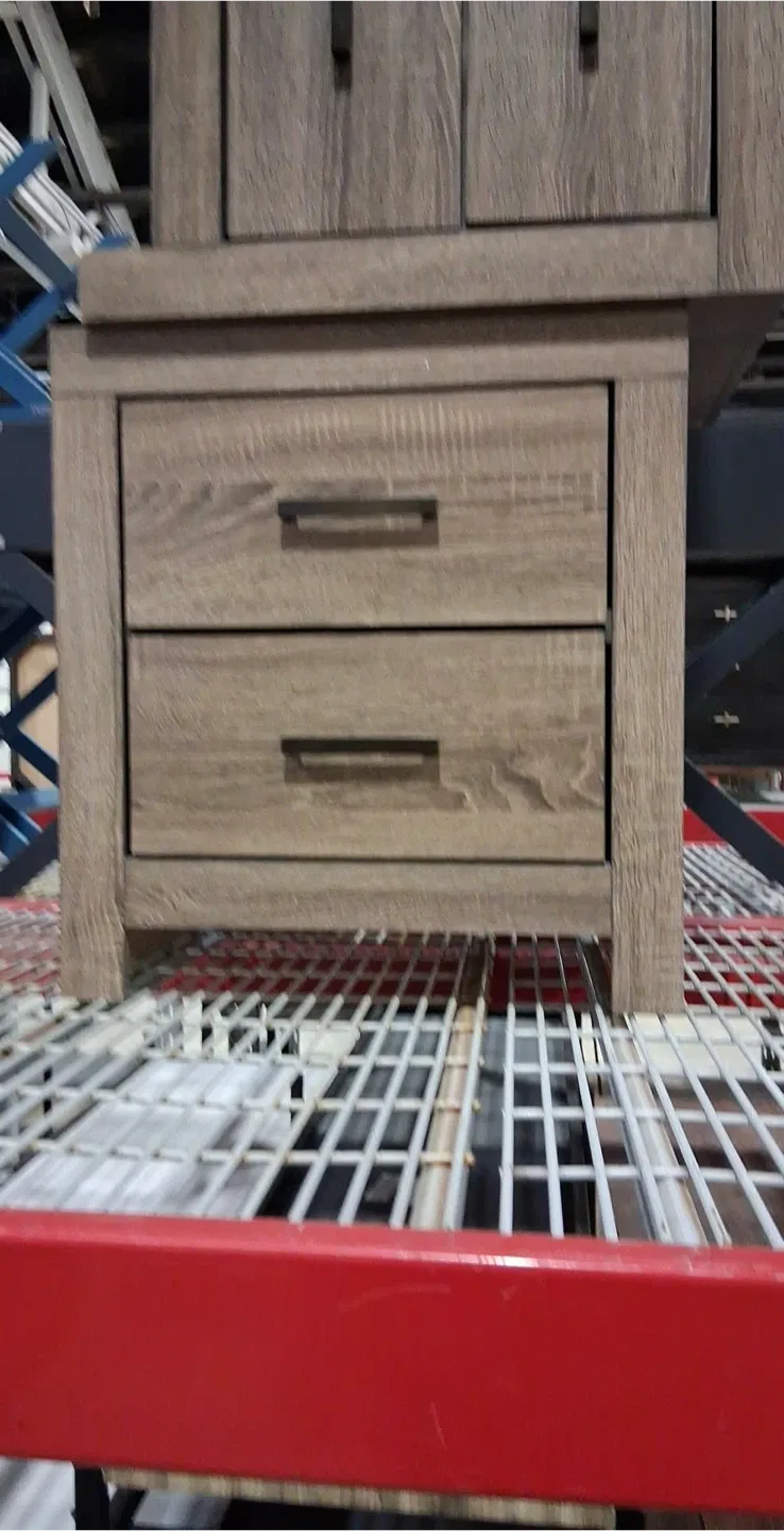 Wood 2-Drawer Nightstand