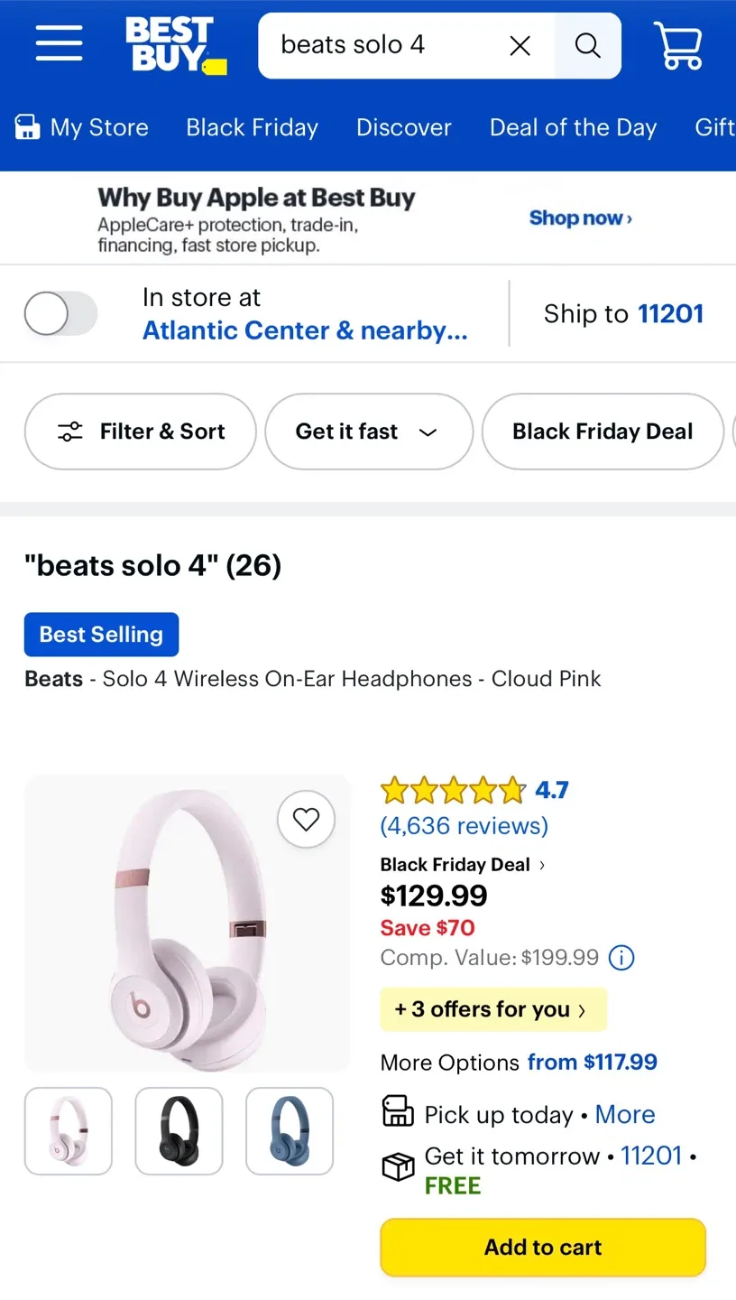 Beats Solo 4 Wireless On-Ear Headphones - Cloud Pink image indicator(4)