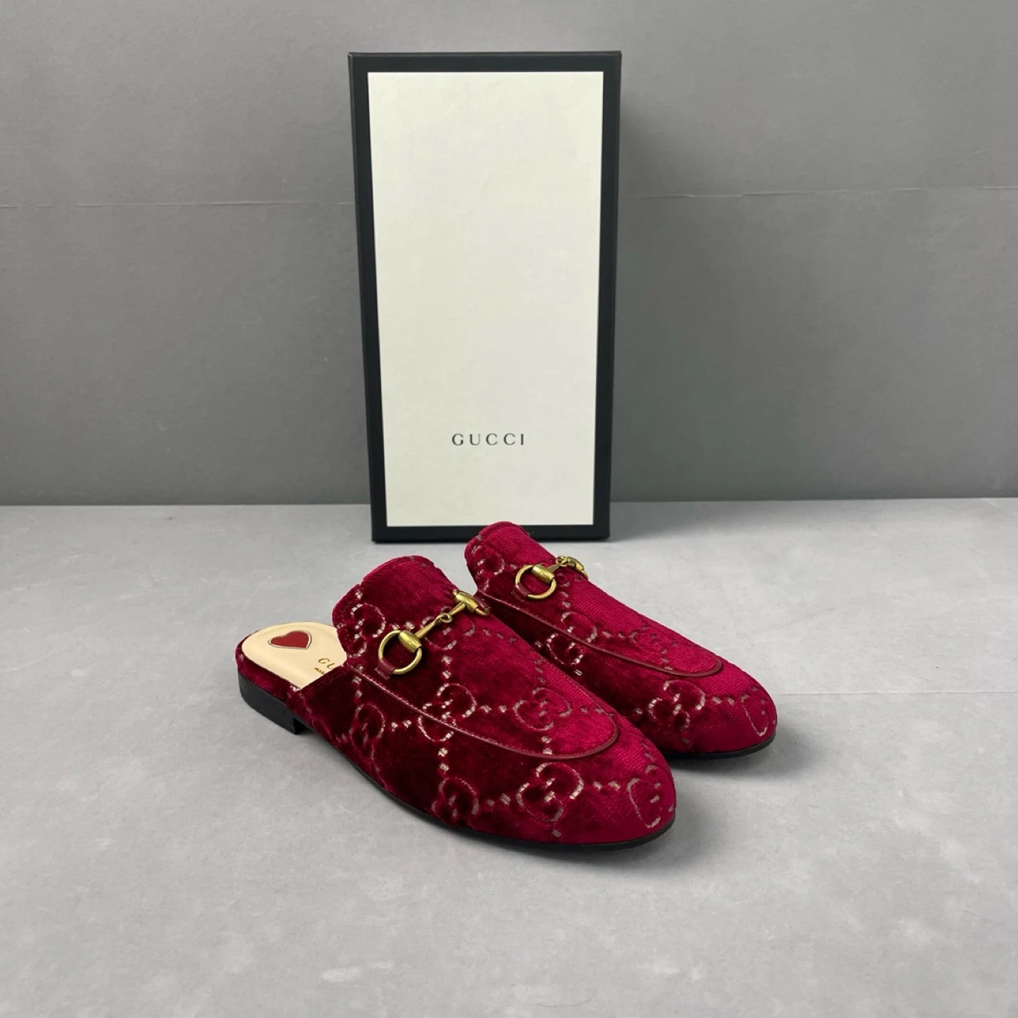 Gucci Princetown Velvet Mules Size 36 - photo 3
